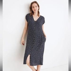 Madewell Easy Midi Dress in Spring Fling